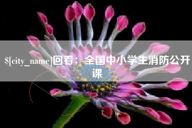合肥回看：全国中小学生消防公开课