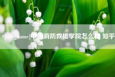 合肥中国消防救援学院怎么样 知乎