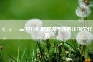 合肥中国消防救援学院四川招生代码