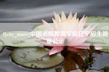 合肥中国消防救援学院辽宁招生简章公示
