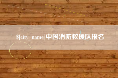 合肥中国消防救援队报名