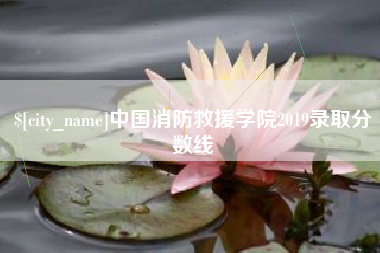合肥中国消防救援学院2019录取分数线