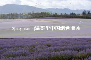 合肥温哥华中国组合滑冰