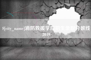 合肥消防救援学院招生录取分数线2019