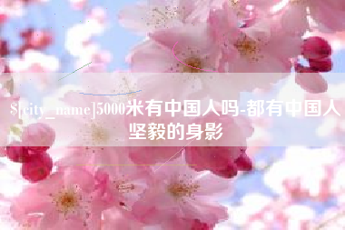 合肥5000米有中国人吗-都有中国人坚毅的身影