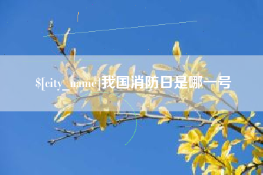 合肥我国消防日是哪一号