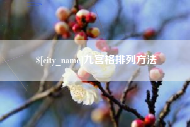 合肥九宫格排列方法
