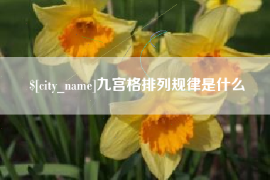 合肥九宫格排列规律是什么
