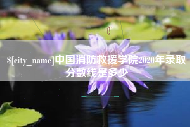 合肥中国消防救援学院2020年录取分数线是多少