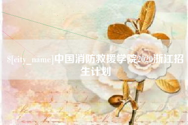 合肥中国消防救援学院2020浙江招生计划