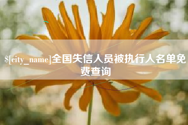 合肥全国失信人员被执行人名单免费查询
