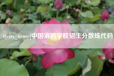 合肥中国消防学校招生分数线代码