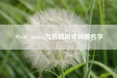 合肥九宫格游戏叫啥名字