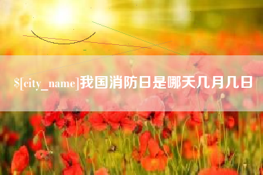 合肥我国消防日是哪天几月几日