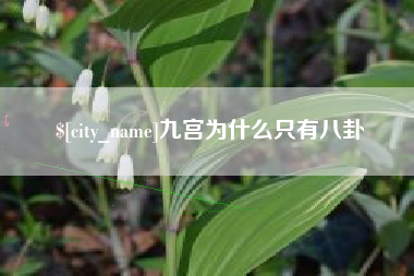 合肥九宫为什么只有八卦