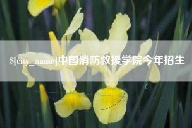 合肥中国消防救援学院今年招生