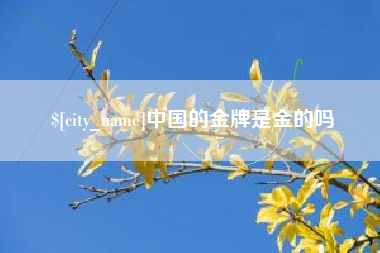 合肥中国的金牌是金的吗