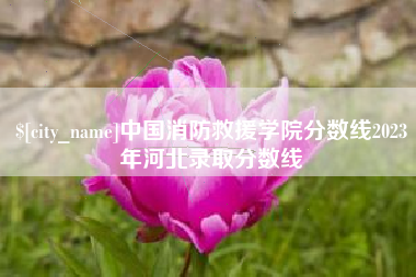 合肥中国消防救援学院分数线2023年河北录取分数线