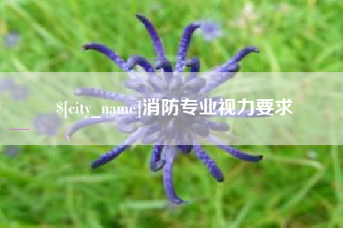 合肥消防专业视力要求
