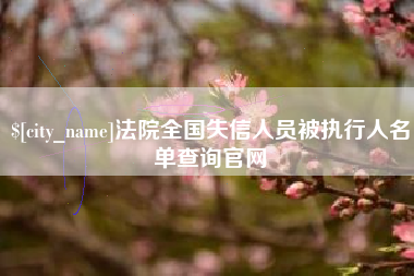 合肥法院全国失信人员被执行人名单查询官网