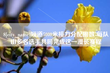 合肥短道5000米接力分配圈数-每队由多名选手共同完成这一漫长赛程