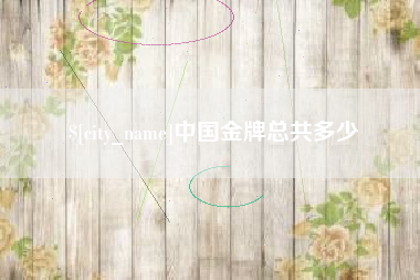 合肥中国金牌总共多少