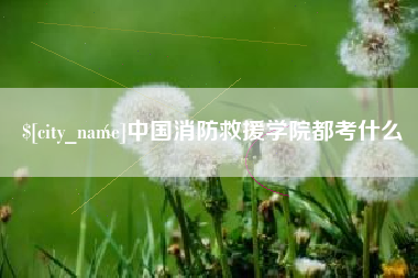 合肥中国消防救援学院都考什么