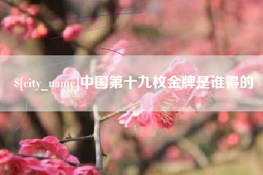 合肥中国第十九枚金牌是谁得的