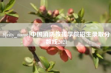合肥中国消防救援学院招生录取分数线2021