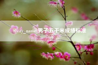 合肥男子五千米成绩标准