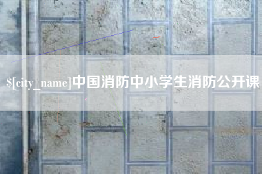 合肥中国消防中小学生消防公开课