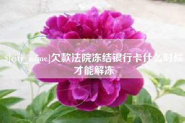 合肥欠款法院冻结银行卡什么时候才能解冻
