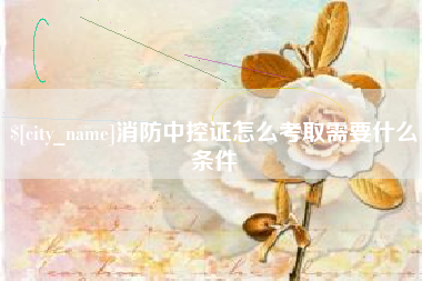 合肥消防中控证怎么考取需要什么条件