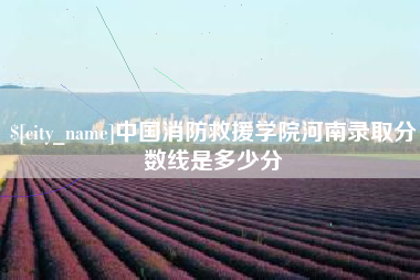 合肥中国消防救援学院河南录取分数线是多少分