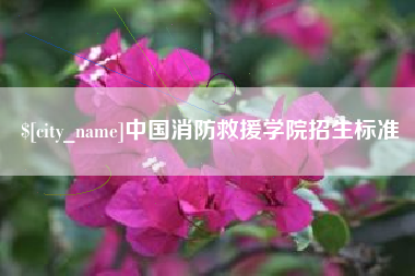 合肥中国消防救援学院招生标准