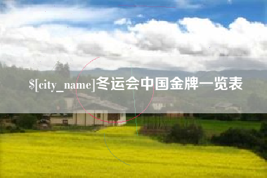 合肥冬运会中国金牌一览表