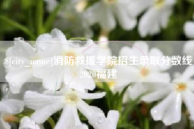 合肥消防救援学院招生录取分数线2020福建