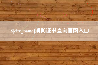 合肥消防证书查询官网入口