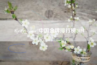 合肥中国金牌排行榜2024