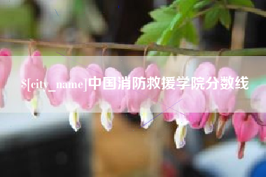 合肥中国消防救援学院分数线